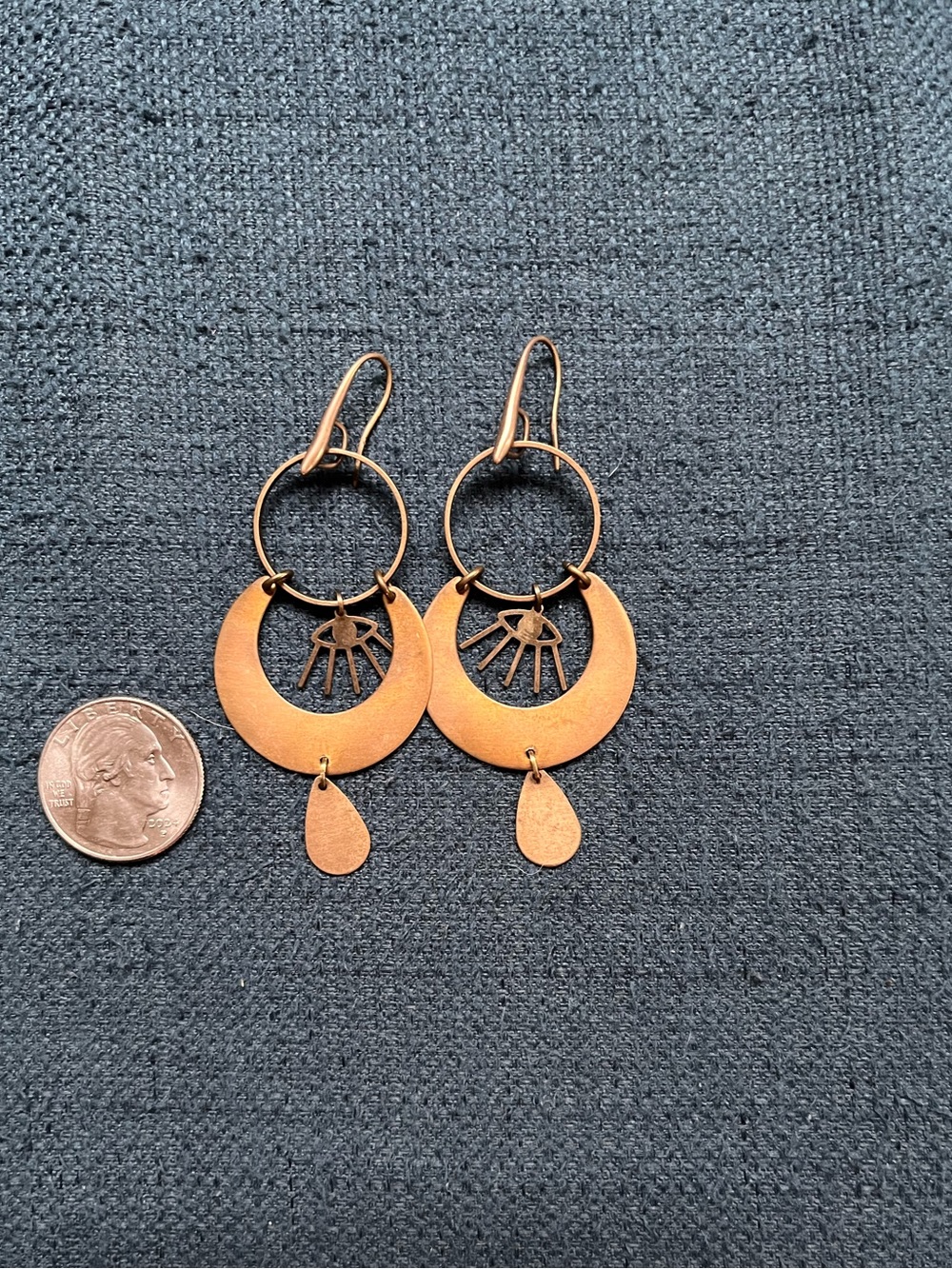 While Odin Sleeps brass earrings
